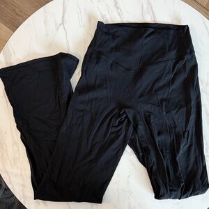 Black High-Waist Women's Flare Leggings